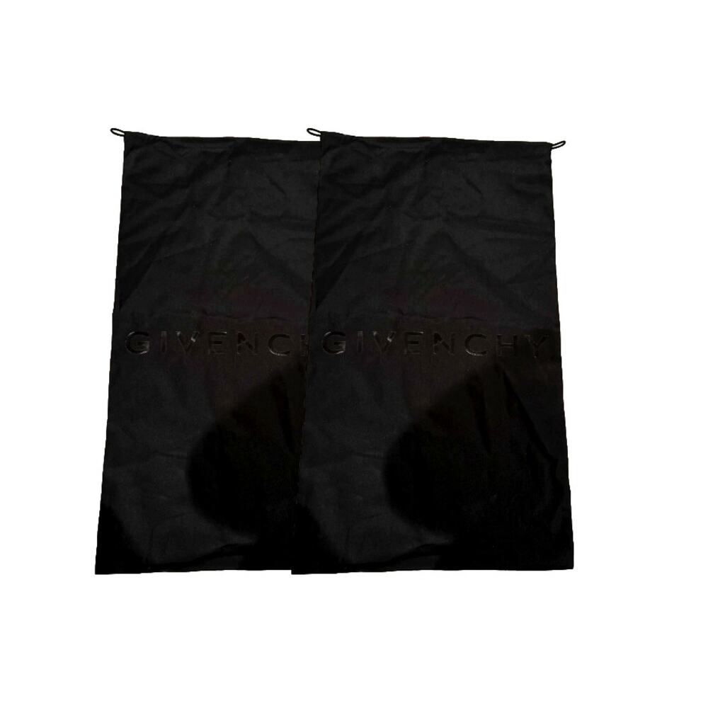 Givenchy Black Leather Knee-High Wedge Boots with Buckle Detail - Picture 5 of 16